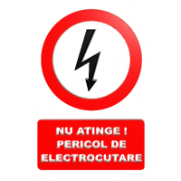 indicatoare pericol de electrocutare